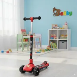 109-AFerrari scooter | Generic Kids Scooter, 3-Wheel, Foldable, LED Light, Red, Aluminum Body, 3-10 Years
