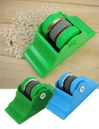 Kitchen Sharpener Plastic Creative Cutter Sharpener Sharpening Tool With Base Green Knife Sharpener Sharpening Stone KitchenTool