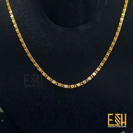 ESH Trend & Stylish Gold Plated Brass 4MM Fisher Design Chain 18/24 Inch