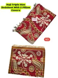 Haji Soft Fabric Triple Size Bedsheet Set for Large Beds