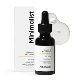 Minimalist Skin Brightening Vitamin C 16% Face Serum for All Skin Type | Treats Uneven Skin Tone with Advanced Glowing Formula With Power of Vit C & E