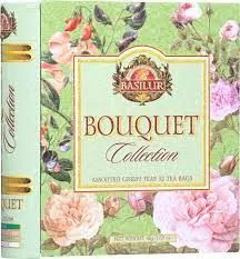 Basilur Tea Bouquet Collection Assorted Green - 32 Enveloped Tea Bags (48g)  tea powder