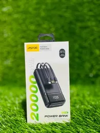 Aspor A316 20000mAh 22.5W PD Fast Charge Portable Power Bank With Inbuilt charging cables