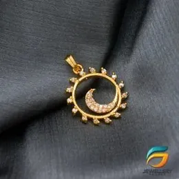 Gold Plated Fashion and Stylish Design Sun Derana Pendant With Stone For Ladies.