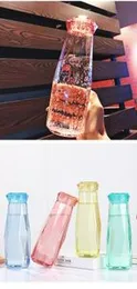 Diamond Design Glass Water Bottle - 500ml