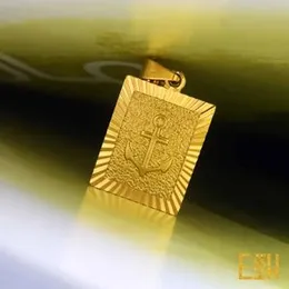 ESH Stylish Rich Look Good Quality Gold Plated Box Shape Anchor Pendant for Women