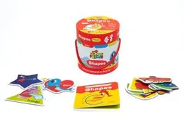 THE BOOK TREE Easy Peasy 20 Piece Big Size Shapes Puzzle Set with 1 Board Book for Children