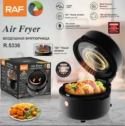 RAF Air Fryer R.5336 5.5L 1350W - Visual Window 360Â° Hot Air Non-Stick Basket 80-200Â°C Mechanical Knob Healthy Fryer