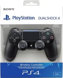 Official DualShock 4 Wireless Controller PS4, Jet Black Precision Gaming Pad with Motion Sensor, Rechargeable Battery PC Compatible