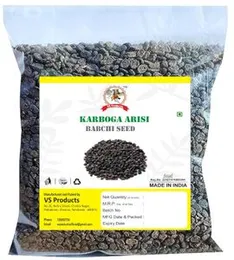 VS Products Karboga Arisi, 100g, Babchi Seeds, Psoralin Corrylifolia, Saammangi Seeds, Karpokkari, Bavanchalu Seed, (pack of 1 x 100g)