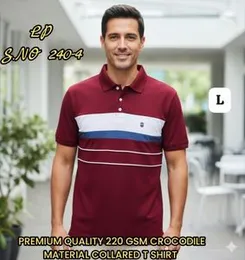 Menâs Premium Quality Collared T-Shirt â Soft Fabric, Comfortable Fit & Stylish Design