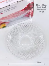 QiangGlass Heavy Glass Fruit Bowl