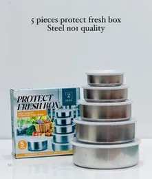 No1 quality 5pcs stainless steel protect fresh box