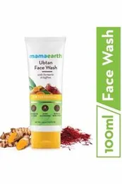 Mamaearth Ubtan Natural Face Wash for All Skin Type with Turmeric & Saffron - 100ml ( for Tan removal and Skin brightning )