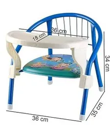 Steel Feeding Chair 550 | Portable, Stackable, Lightweight Chair with Food tray | Multicolour