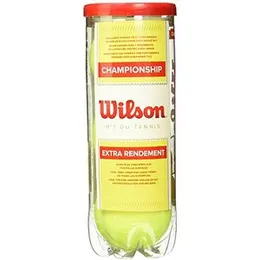Wilson Wool Wrt10010Ltotal Championship Tennis Balls, 3 Balls/Pack, 1 Pack, Yellow
