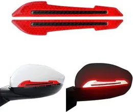 Allure AutoÂ® 2 Pieces Reflective Car Stickers Set Rearview Mirror Reflective Warning Stickers Car Side Reflective Stickers for Car Safety (Red) for H