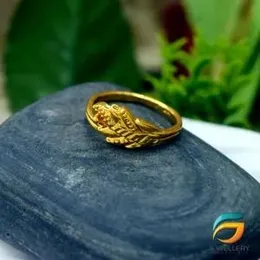 Gold Plated Rings Valentine's Collection Love Sparkling Dual Heart Cubic Zirconia Without Stone for Women and Girl's (Mixed Sizes).