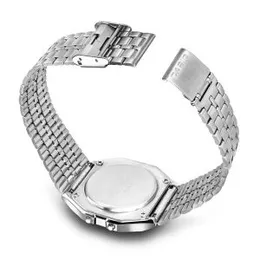 Luxury Stainless steel Digital Alarm Stopwatch Watch Men Fashion Bracelet Wrist Watch Clock relogio feminino masculino