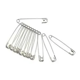 Women's Silver Color Steel Safety Saree Pins No 4 - 48 Pcs