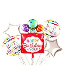 5 Pcs Foil Balloons Cake Birthday Decoratings