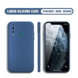 Huawei Y7p Soft matte liquid silicone Case Back Cover for Huawei Y7p - Blue