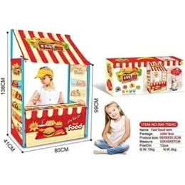 Kids Pretend Play Fast Food Restaurants Playhouse Tent (0778)