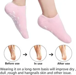Moisturizing Socks Heel Gel Sock - Callus Rough Foot Care Treatment Soft Silicone Gel Lined Infused Lotion Spa Socks|2 Pairs Cotton Gel Sleeves for Re