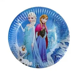Frozen Elsa Theme Paper Cup Paper Plate Set Birthday Party Decorations 10 Pcs