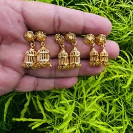Gold Plated Antique Traditional Bridal Jimikki Earrings