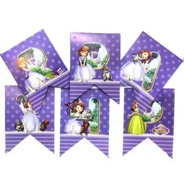 ofia Princess Cardboard Party Gala Bunting Letter Banner Happy Birthday Party Decoration