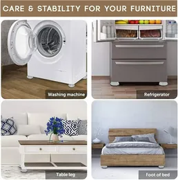 Anti Vibration Pads for Washing Machine Washing Machine Feet Pads Shock Absorber Noise Cancelling Washer Support, Washing Machine Anti Vibration Pad H