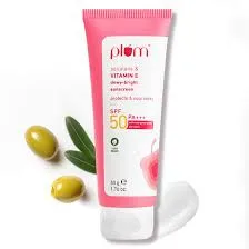 Plum Squalane & Vitamin E SPF 50 PA+++ Dewy-Bright Sunscreen 50g