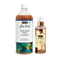 Kapiva Hairfall Defense Combo | Hair Care Juice &amp; Tulsi Anti Hairfall Oil (FROM INDIA)SAB