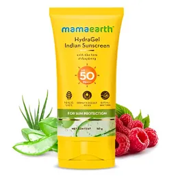 HydraGel Indian Sunscreen SPF 50 & PA++++ with Aloe Vera & Raspberry
