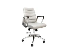 Light Grey High Back Leather Chair