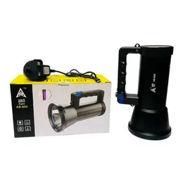 Aiko Super Rechargeable LED Torch AS-853 5W - Strong/Weak Light AC Charging Emergency Flashlight Home Camping 90x90x285mm