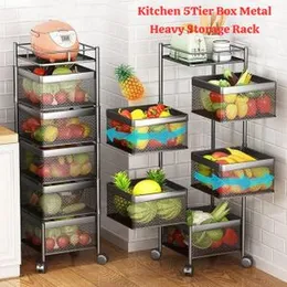 5Tier Kitchen Box Metal Heavy Storage Rack