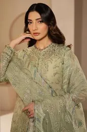 Olive Mist Hand-Embroidered Formal Salwar Suit