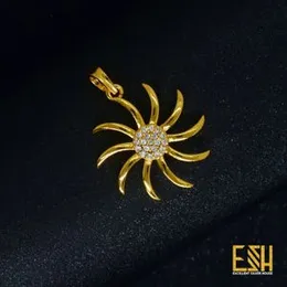 Gold Plated Sun Pendant for Women