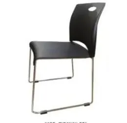 BLACK MID BACK WAITING CHAIR AH-550