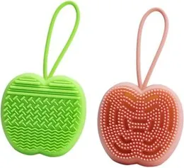 Silicone Shower Brush Apple Shaped Double-Sided Shower Ball Body Cleaning Scrub Brush
