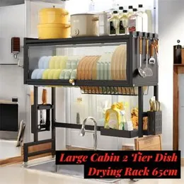 2 Tier Dish Drying Rack 65cm