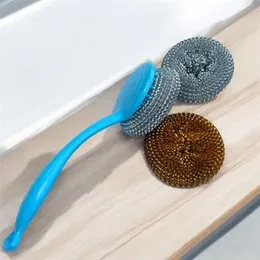 Premium Stainless Steel 3pcs Scrubber with handle