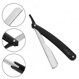 Professional Barber Shaving Cut Throat Straight Classic Razor For Men Black