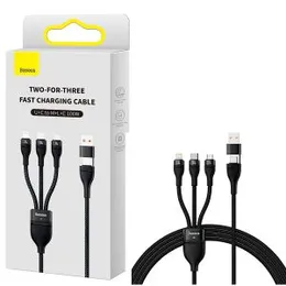 Baseus Flash Series â¡ Two-for-three Charging Cable U+C to M+L+C 100W â 1.2m (6M)