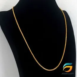 Gold Plated 02mm Fox Chain Guaranteed 18inch Short Stylish Design.