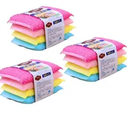 12 pcs Dish Washing Colorful Cleaning Scrubbing Sponge (Pack of 4)