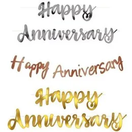 Happy Anniversary Shine Letter Cardboard Banners