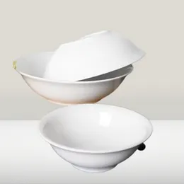 Premium 6pcs White Ceramic Small Bowls 7 Inch Salad Dessert Serving Set for Home Dining Everyday Use